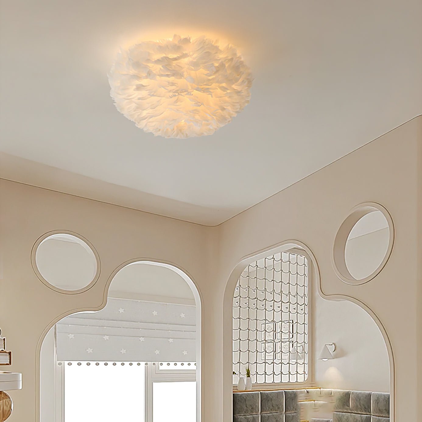 Feathered Ceiling Lamp - Blowlighting