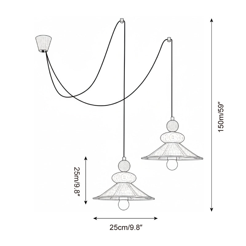Volkan Fabric Displacement Pendant Lamp