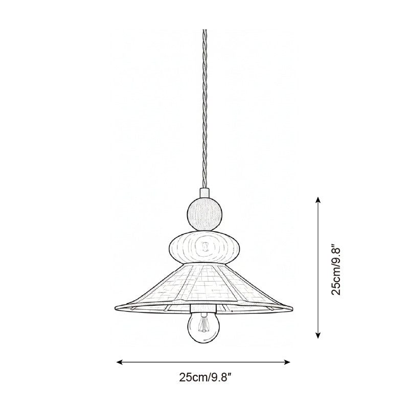 Volkan Fabric Fixed Pendant Lamp