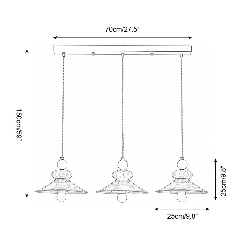 Volkan Fabric Fixed Pendant Lamp