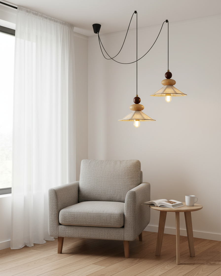 Volkan Fabric Displacement Pendant Lamp