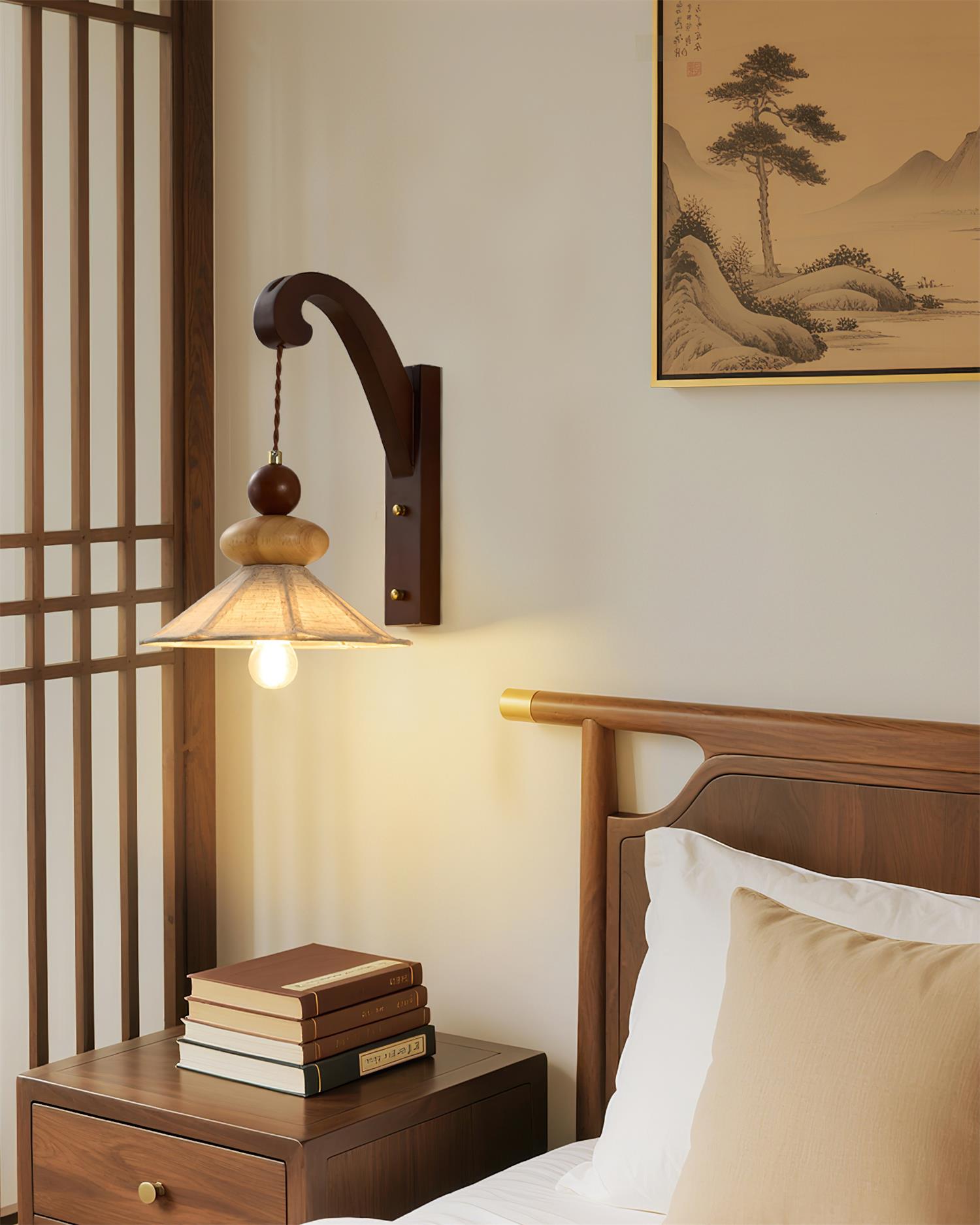 Soluna Elegant Wood Wall Lamp