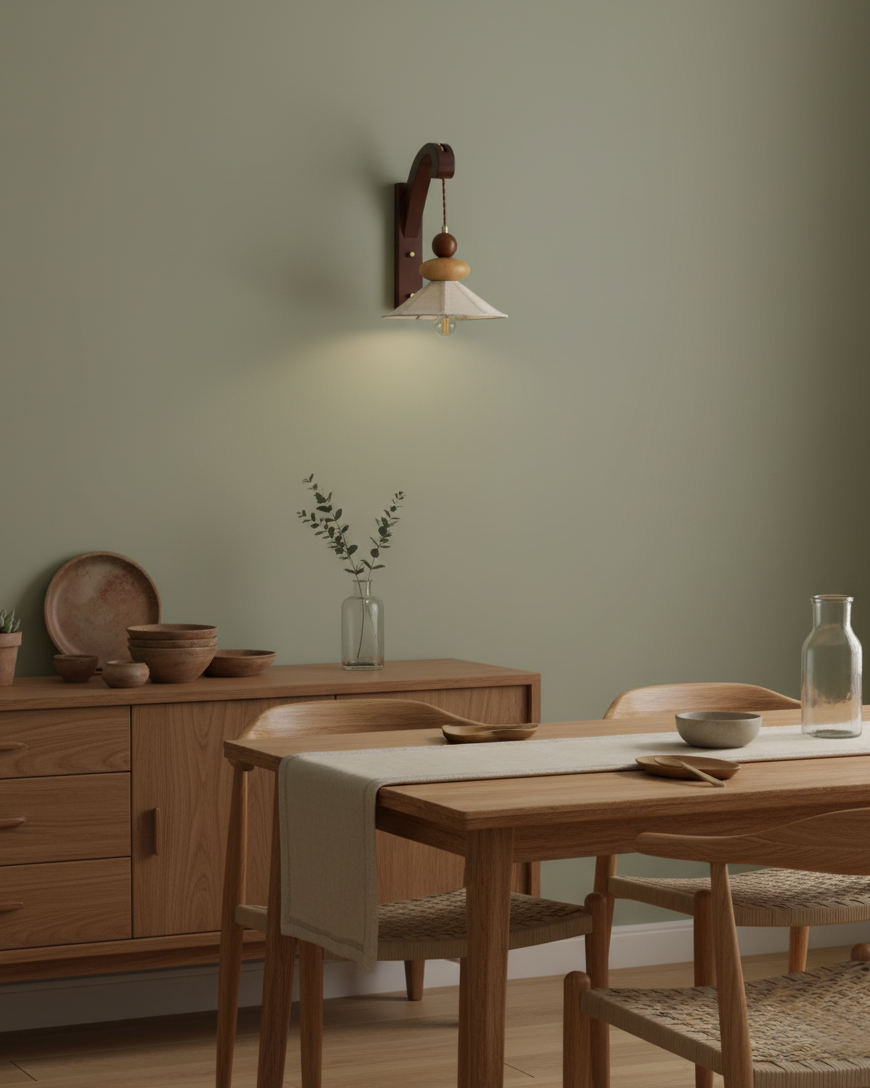 Soluna Elegant Wood Wall Lamp