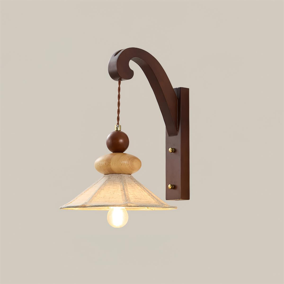 Soluna Elegant Wood Wall Lamp