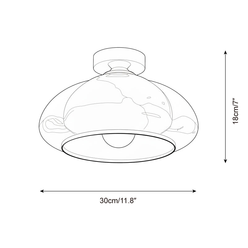 Halcyon Vintage Glass Ceiling Lamp
