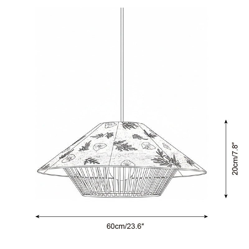 Essence Rustic Rice Paper Pendant Light