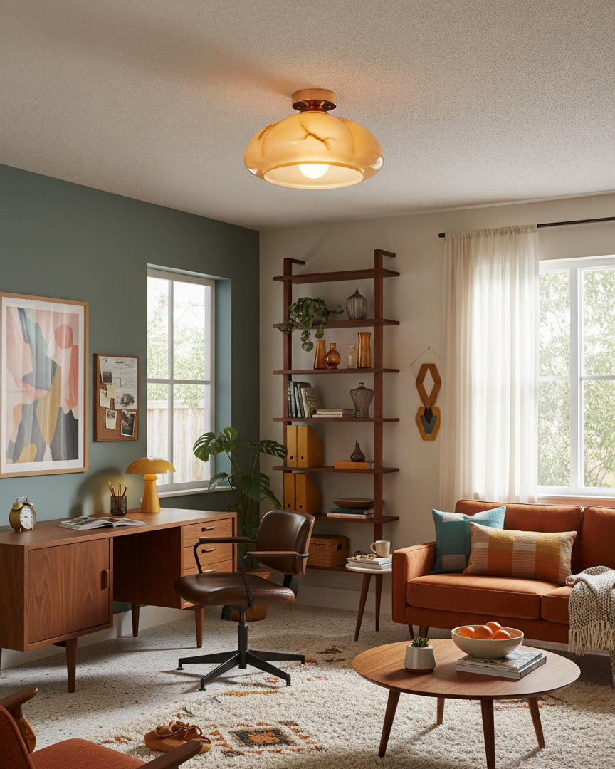 Halcyon Vintage Glass Ceiling Lamp