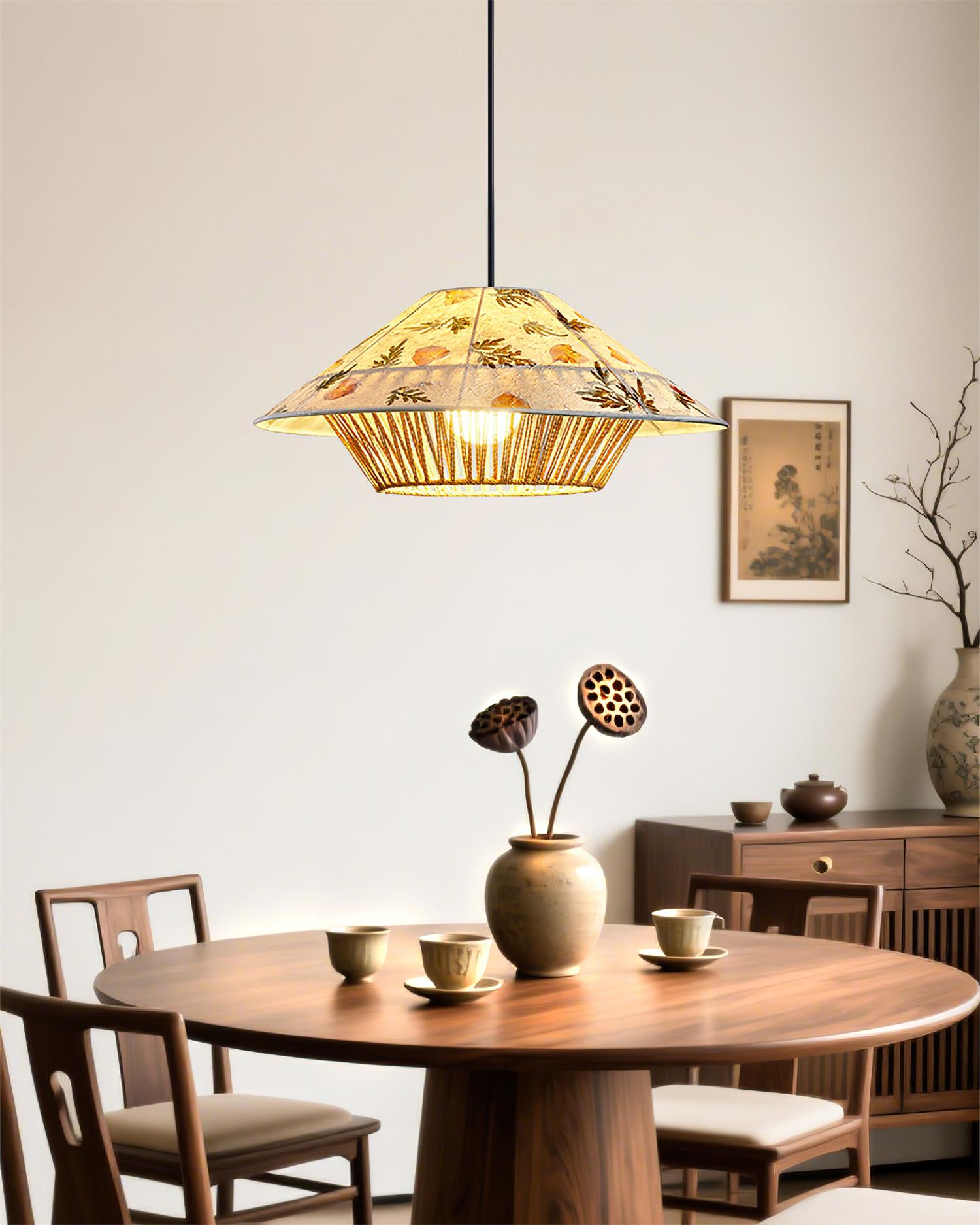 Essence Rustic Rice Paper Pendant Light