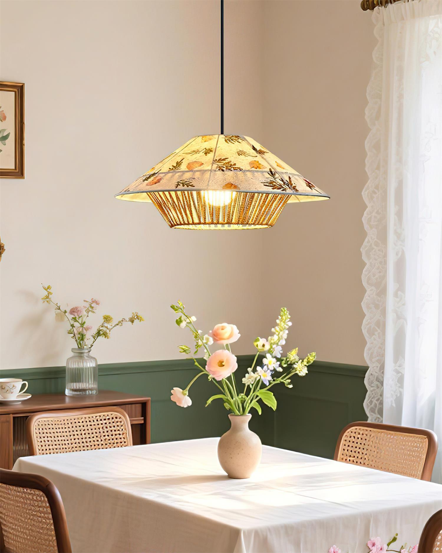 Essence Rustic Rice Paper Pendant Light