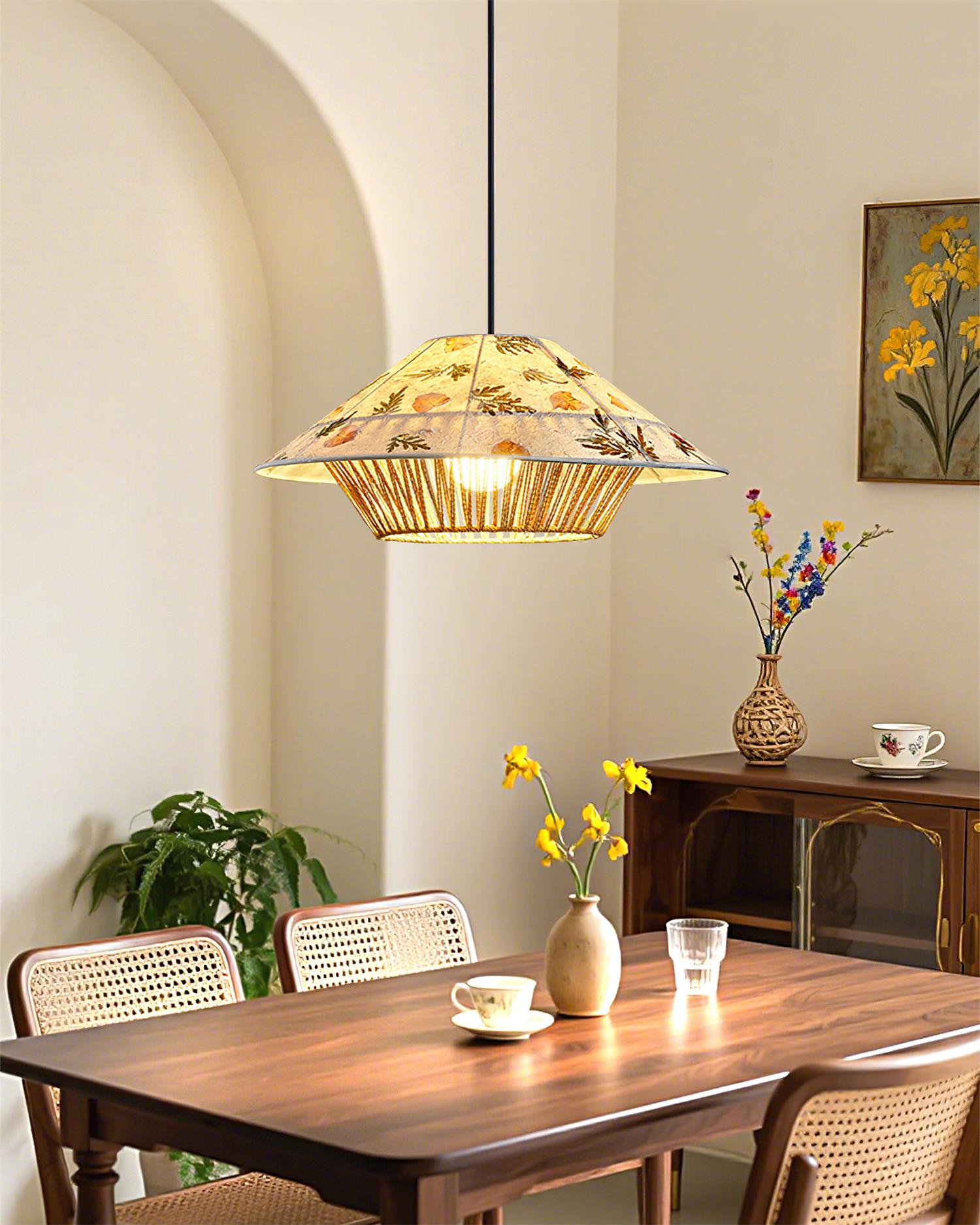 Essence Rustic Rice Paper Pendant Light