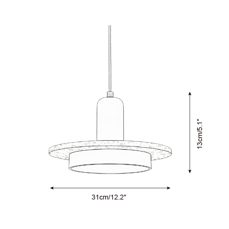 Ethereal Modern Travertine Pendant Light