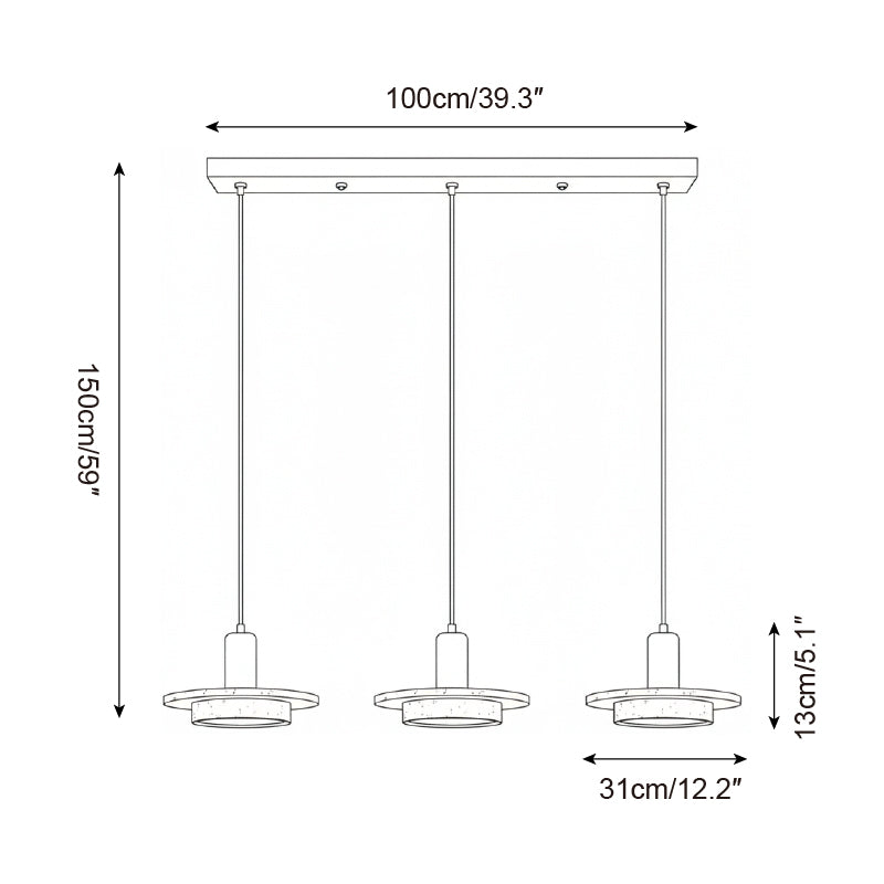 Ethereal Modern Travertine Pendant Light