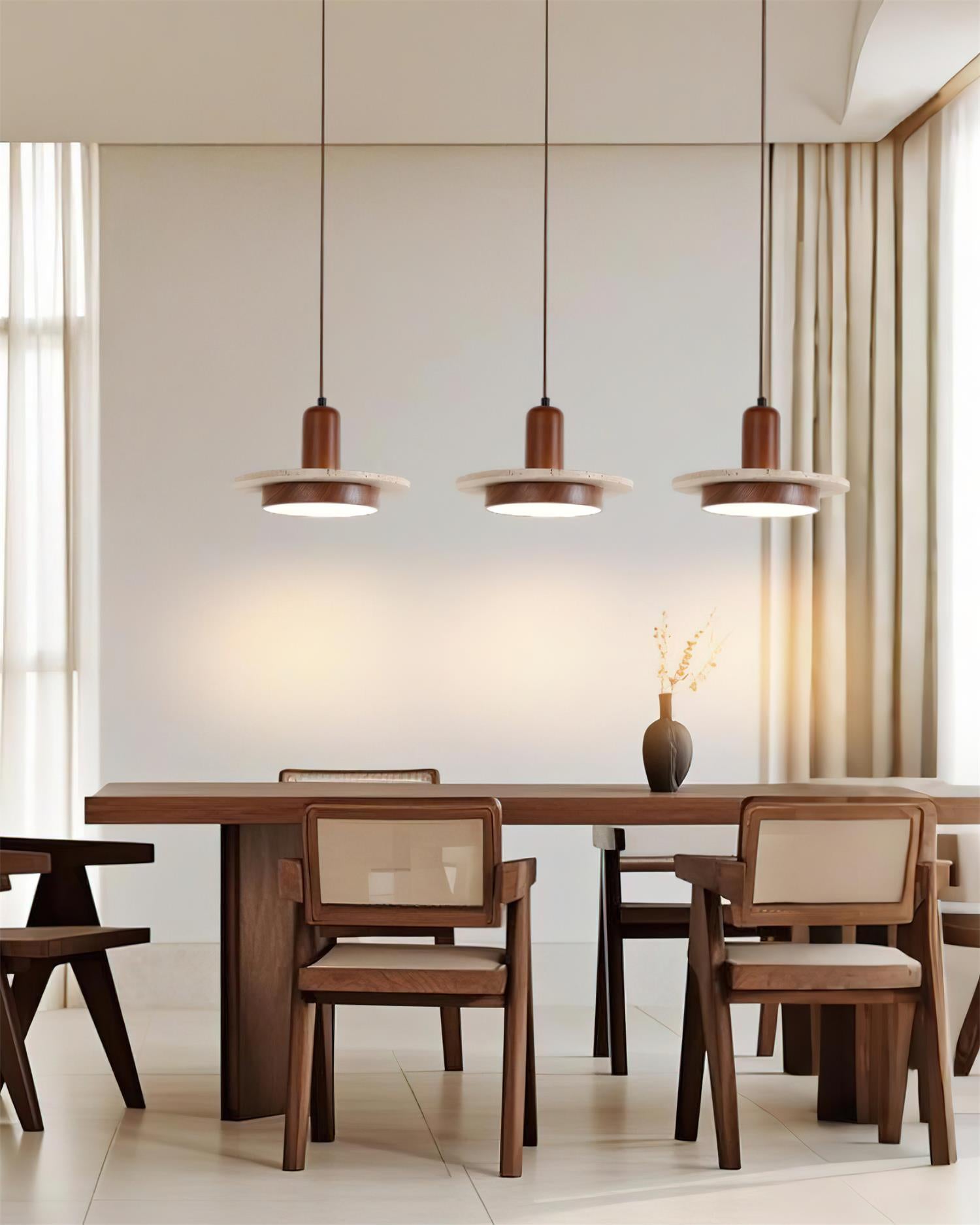 Ethereal Modern Travertine Pendant Light