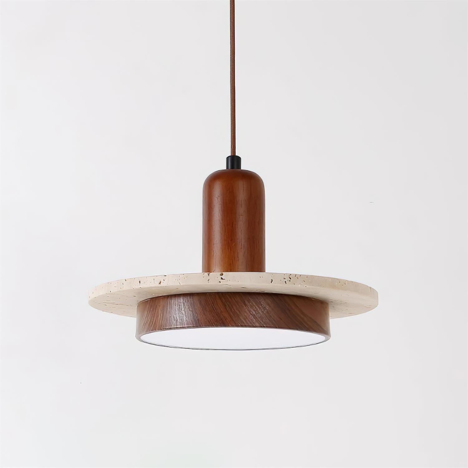 Ethereal Modern Travertine Pendant Light