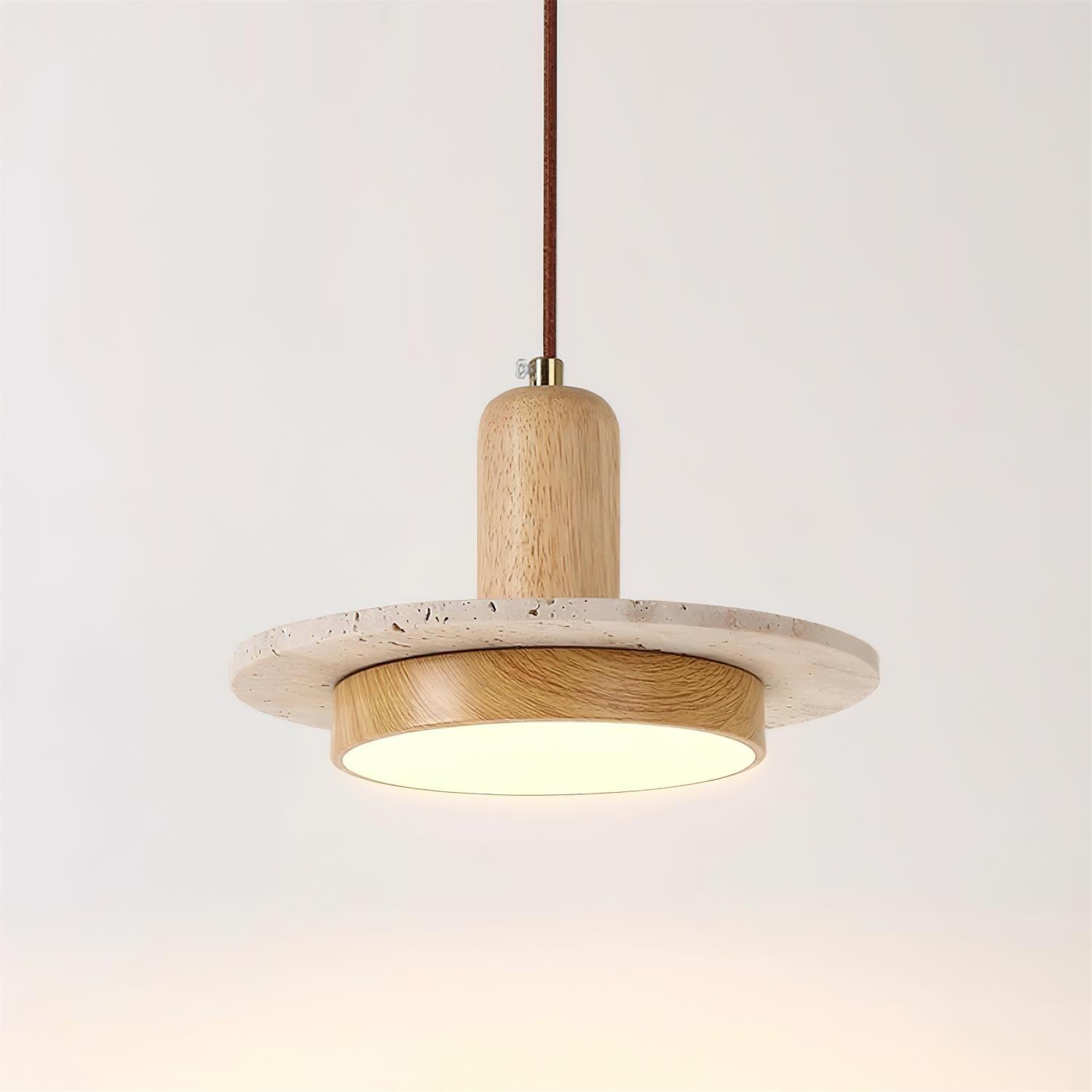 Ethereal Modern Travertine Pendant Light
