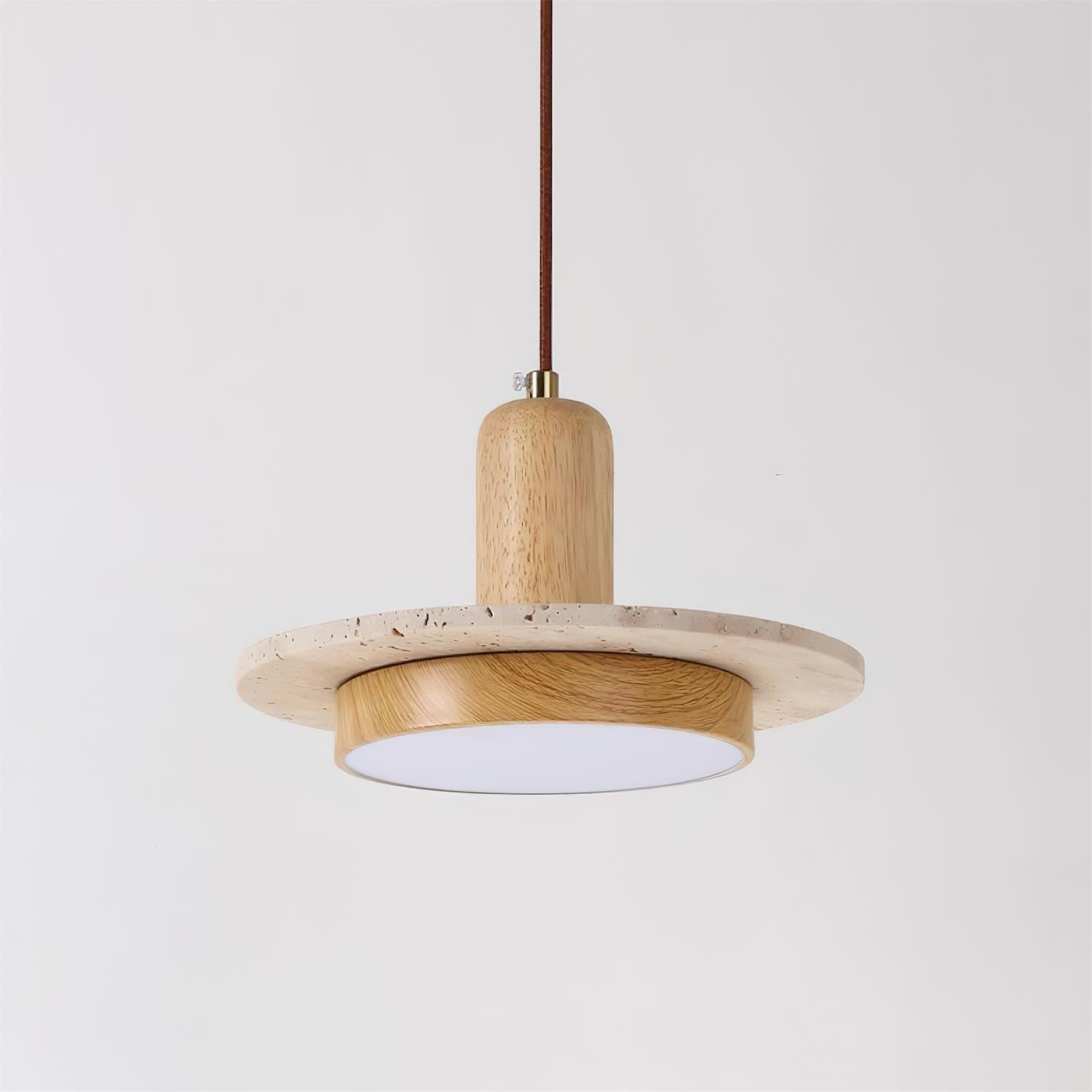 Ethereal Modern Travertine Pendant Light
