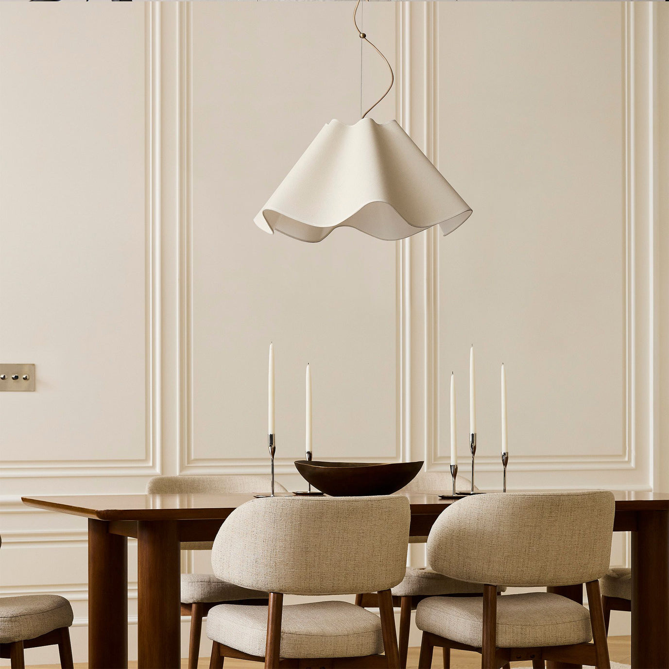 Ethereal Minimalist Fabric Pendant Light