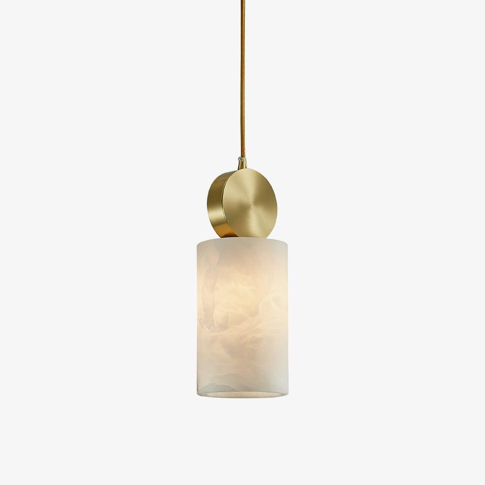 Lyrindis Cylinder Alabaster Pendant Light - Blowlighting