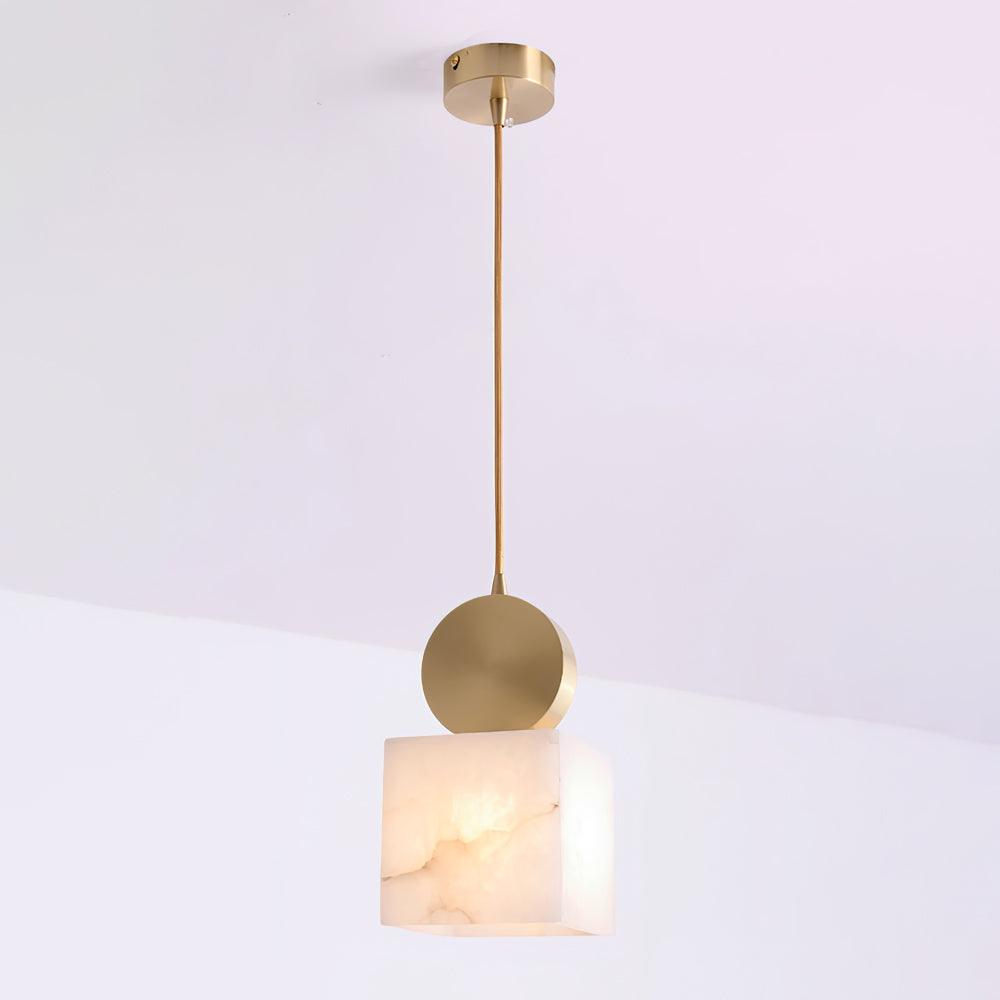 Lyrindis Cylinder Alabaster Pendant Light - Blowlighting
