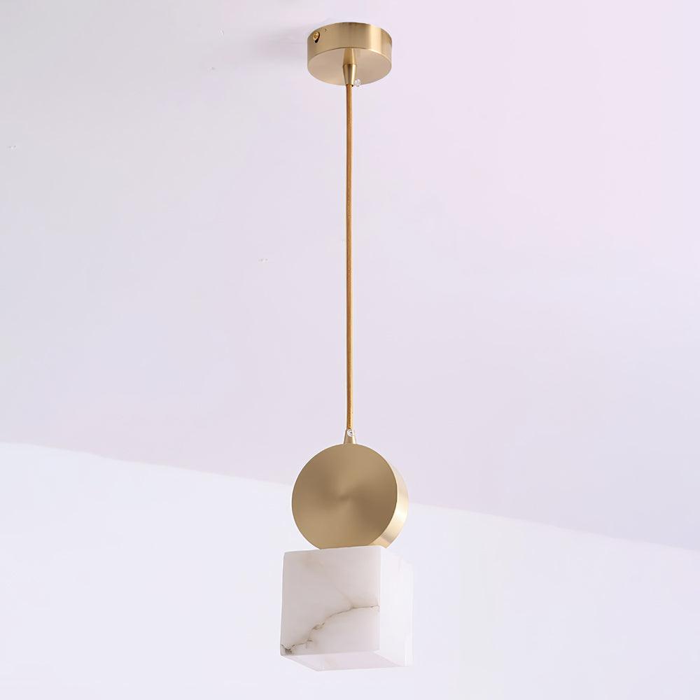 Lyrindis Cylinder Alabaster Pendant Light - Blowlighting
