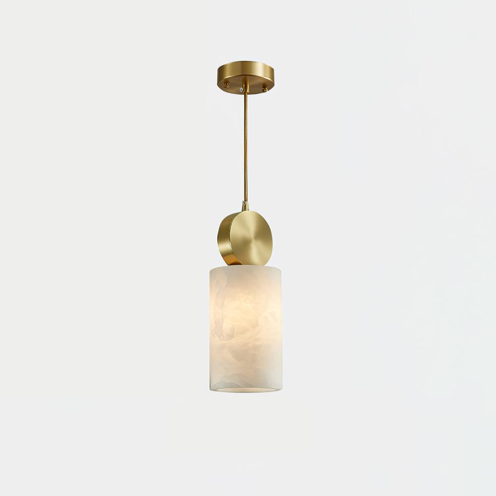 Lyrindis Cylinder Alabaster Pendant Light - Blowlighting