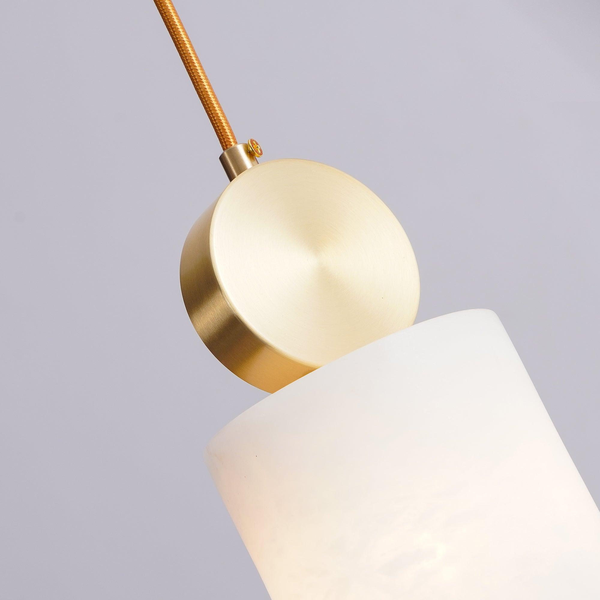 Lyrindis Cylinder Alabaster Pendant Light - Blowlighting