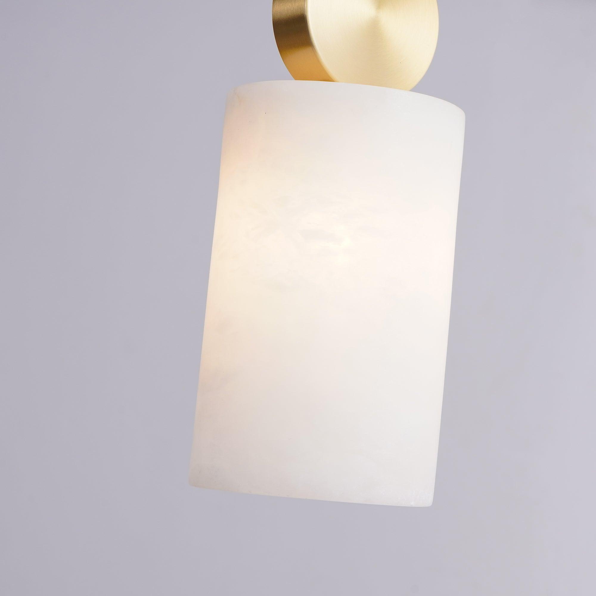 Lyrindis Cylinder Alabaster Pendant Light - Blowlighting