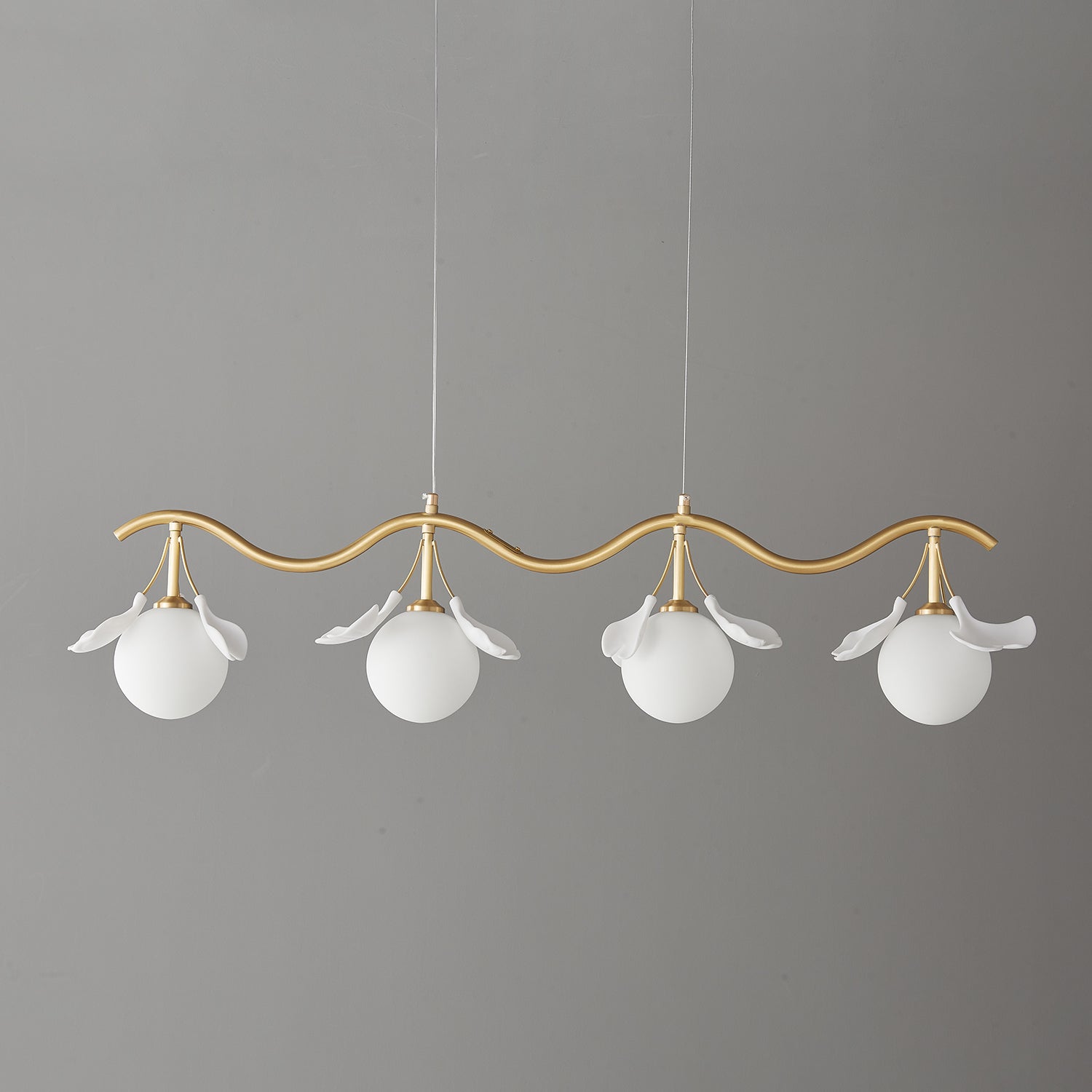 Evenielis Floral Brass Chandelier - Blowlighting