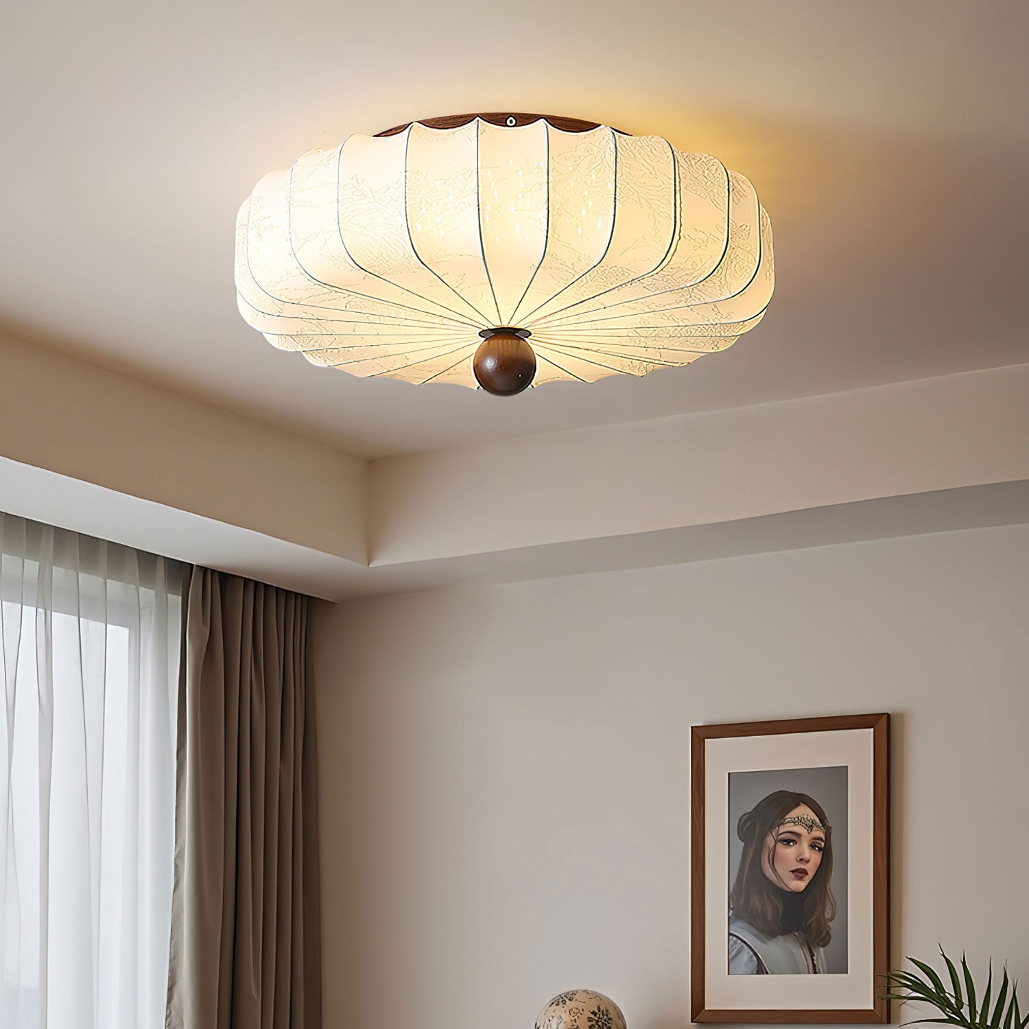 Lotus Fabric Fashion Ceiling Light - Blowlighting