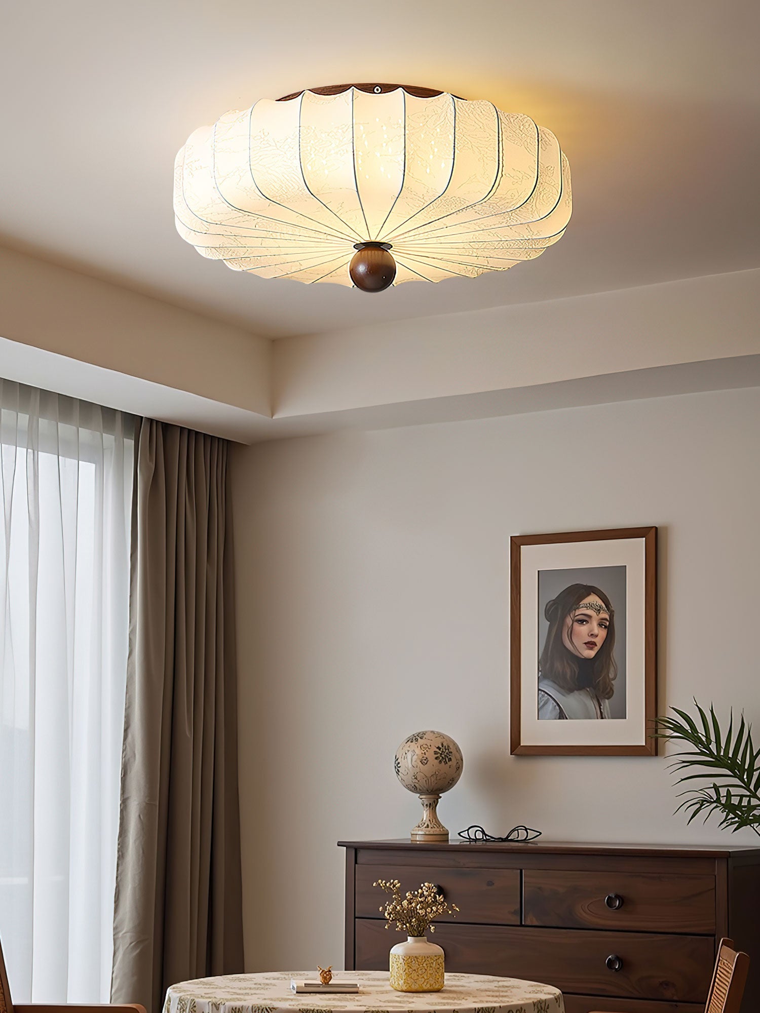 Lotus Fabric Fashion Ceiling Light - Blowlighting