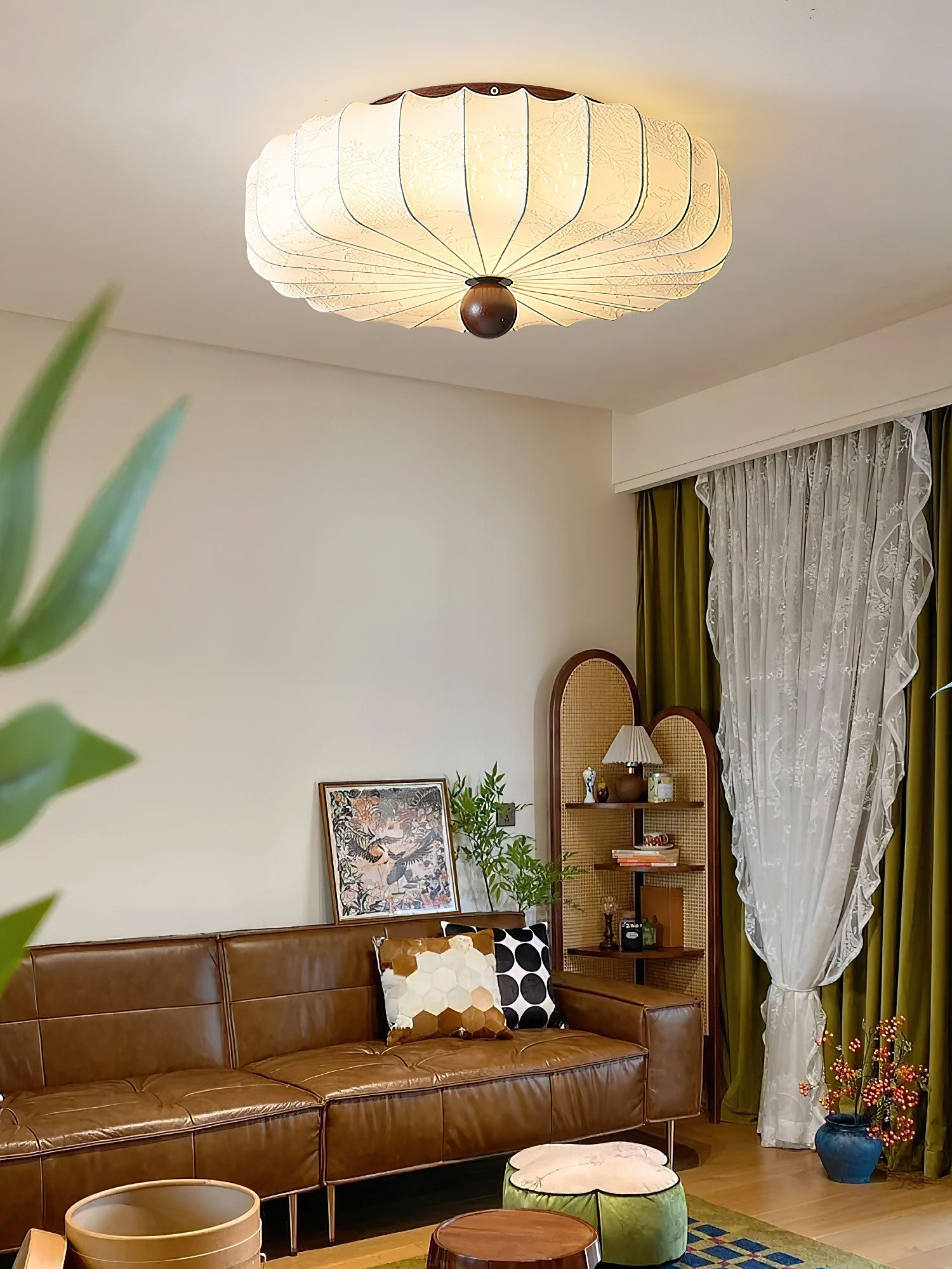 Lotus Fabric Fashion Ceiling Light - Blowlighting