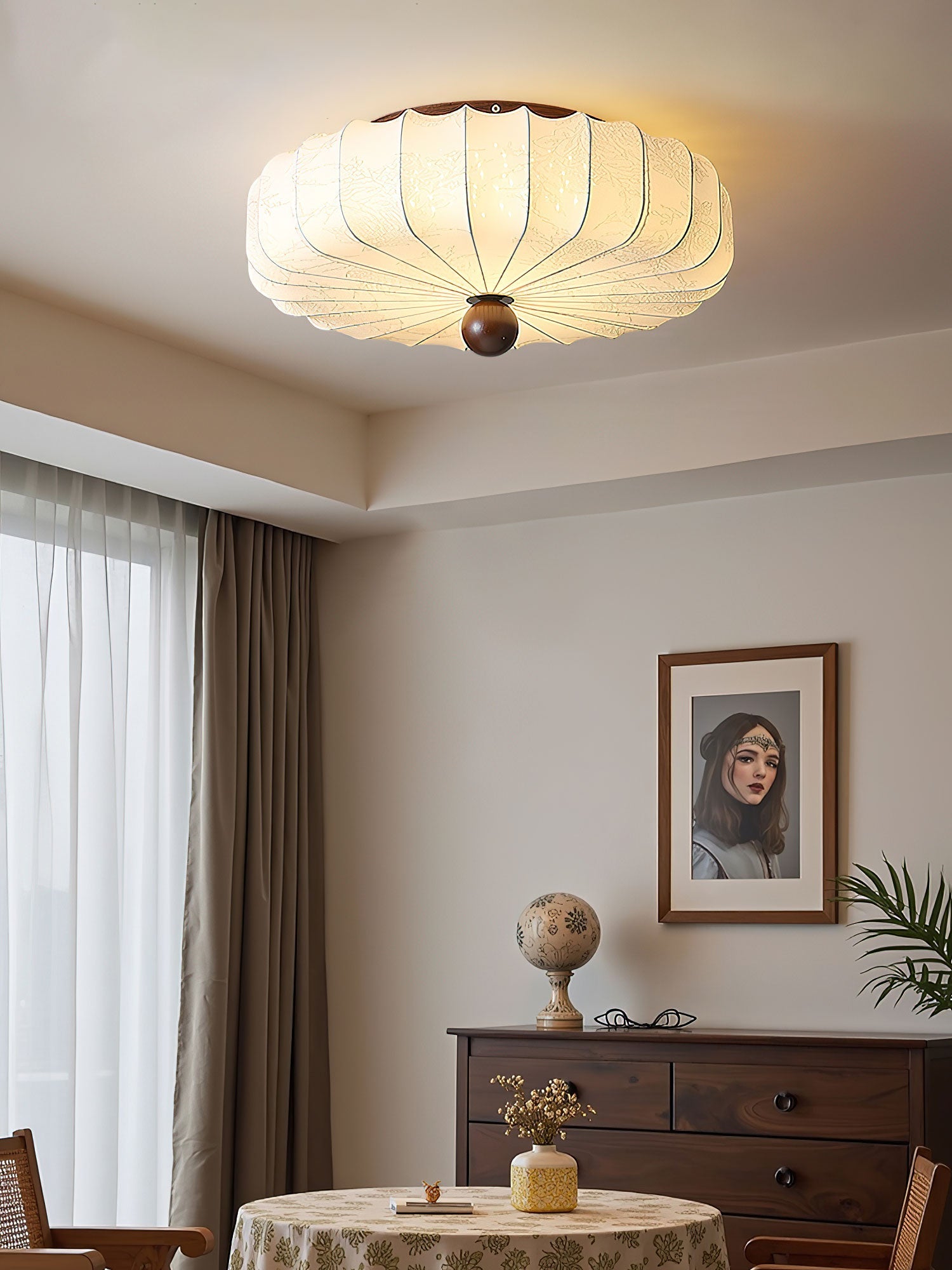 Lotus Fabric Fashion Ceiling Light - Blowlighting