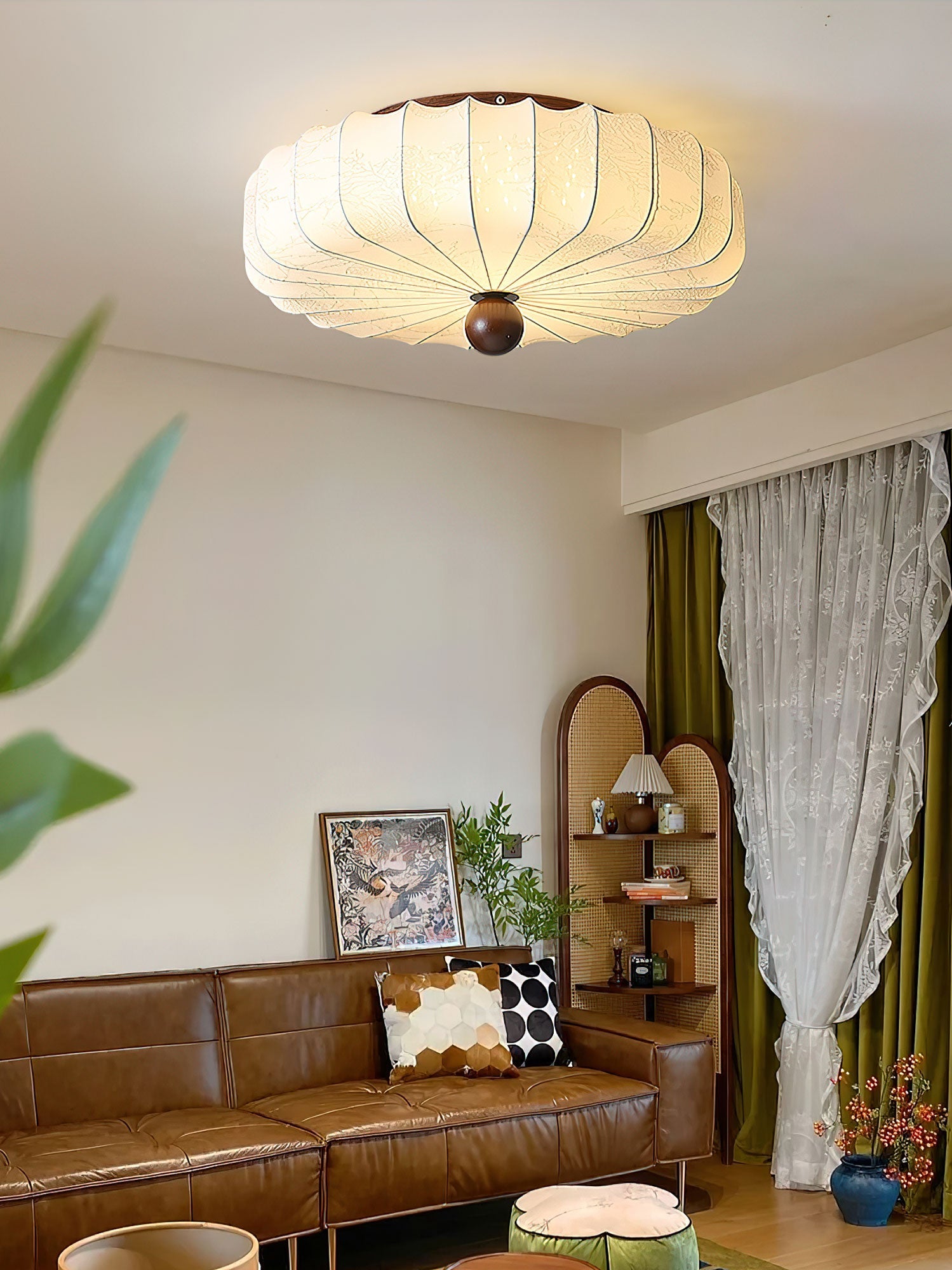Lotus Fabric Fashion Ceiling Light - Blowlighting