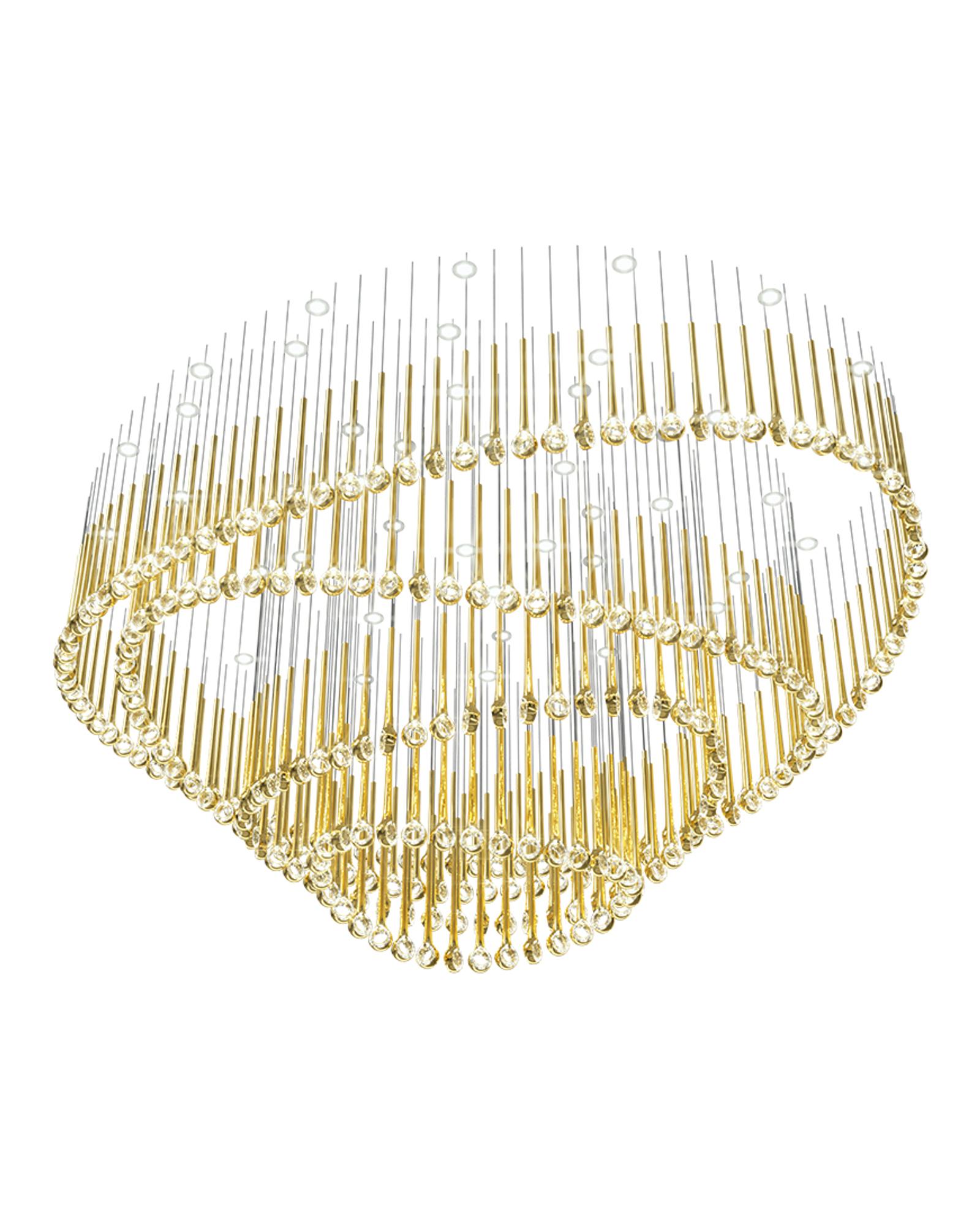 Cicarir Gradient Gold Glass Chandelier - Blowlighting