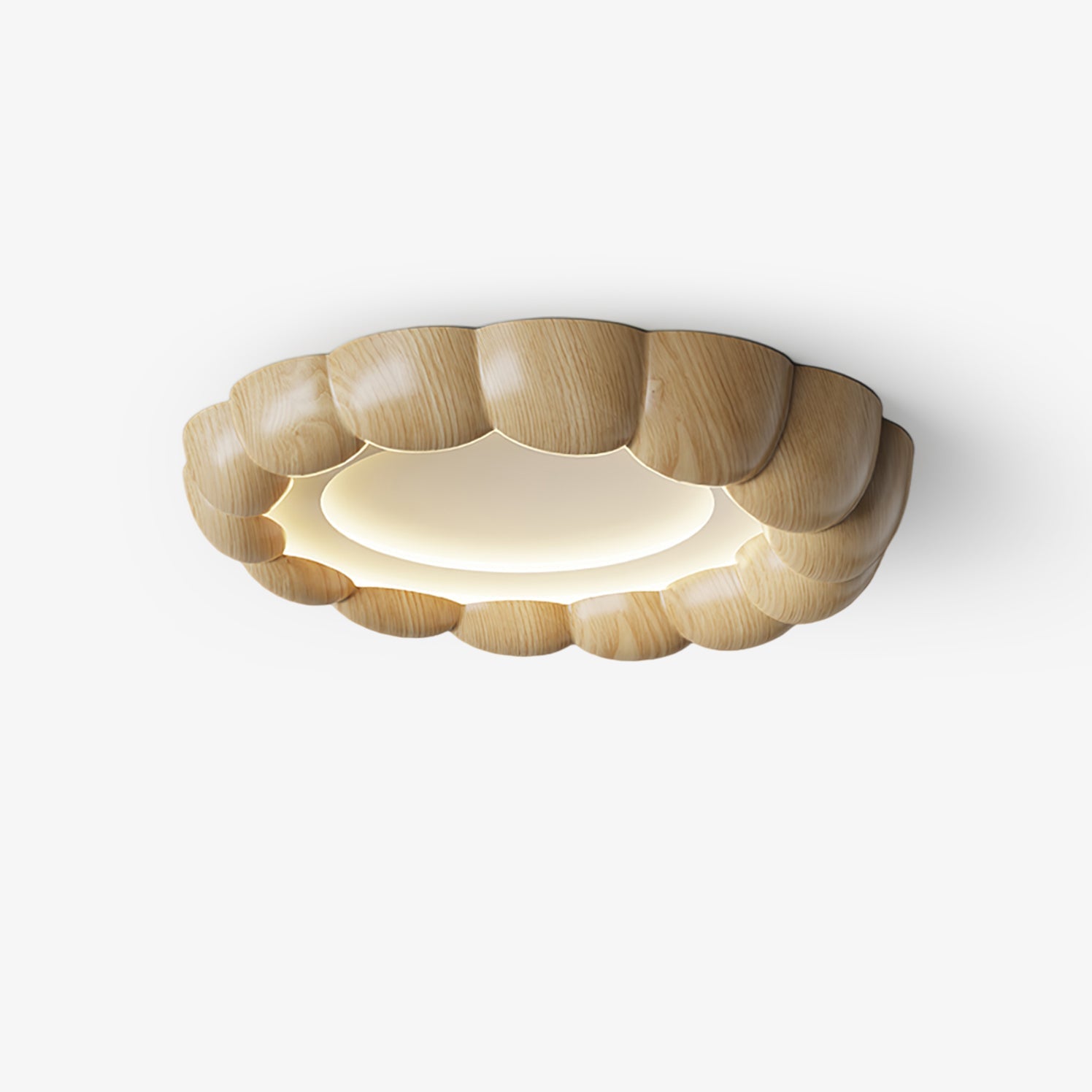 Faux Wood Ripple Ceiling Lamp - Blowlighting