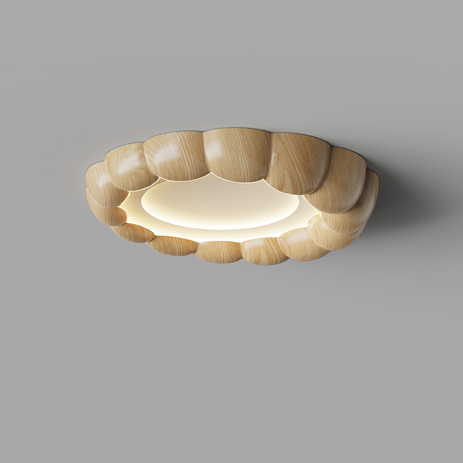 Faux Wood Ripple Ceiling Lamp - Blowlighting