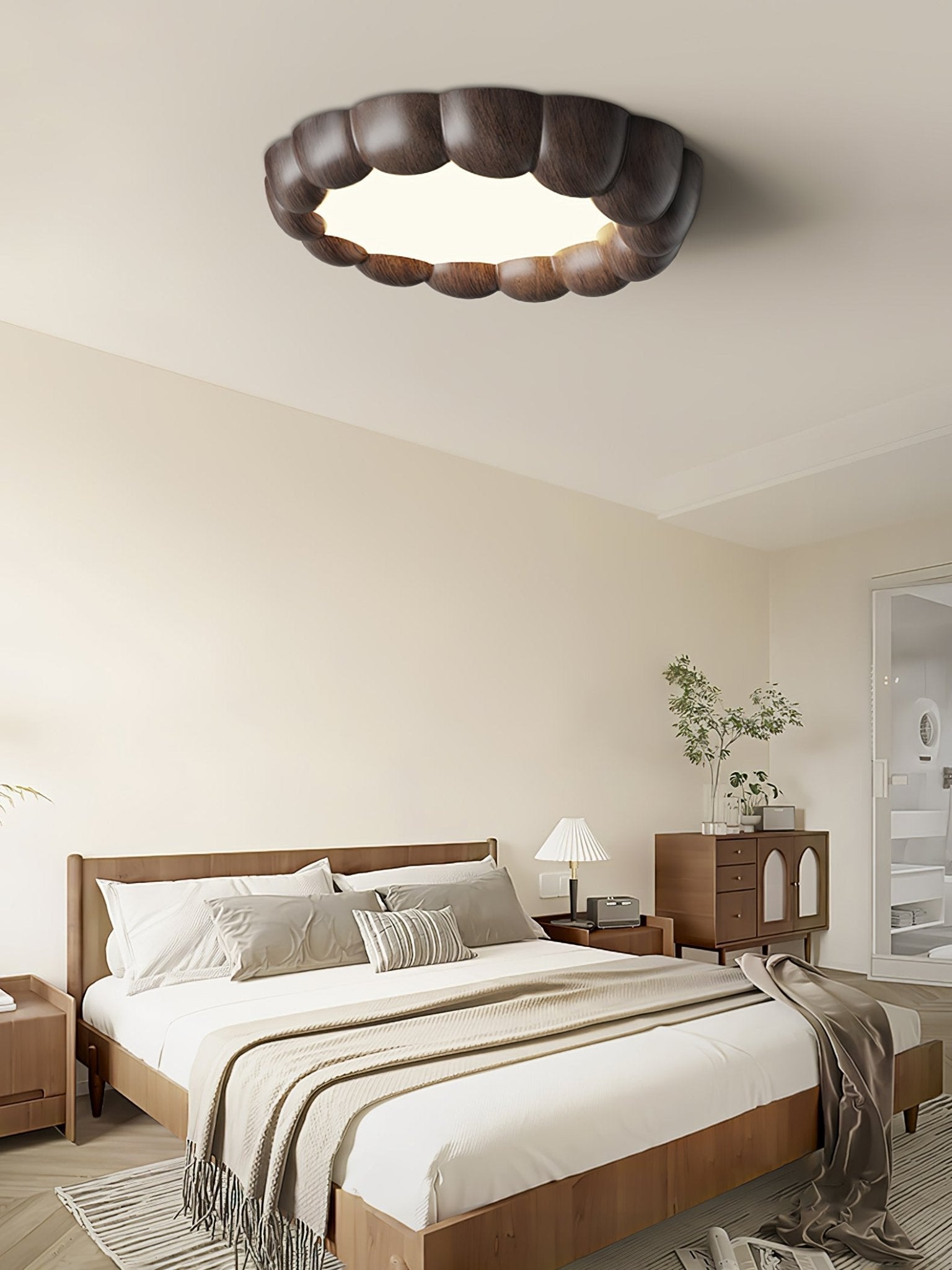 Faux Wood Ripple Ceiling Lamp - Blowlighting