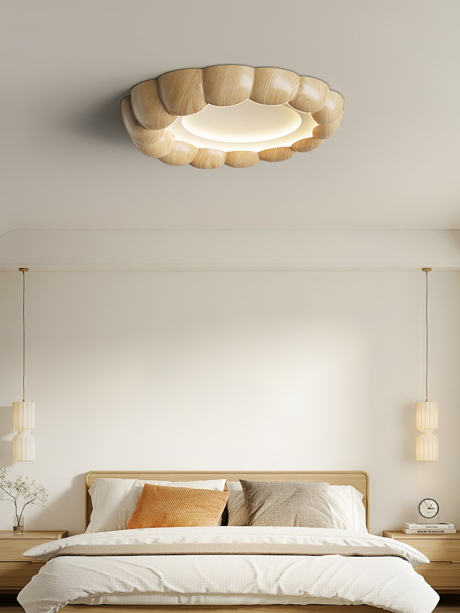 Faux Wood Ripple Ceiling Lamp - Blowlighting