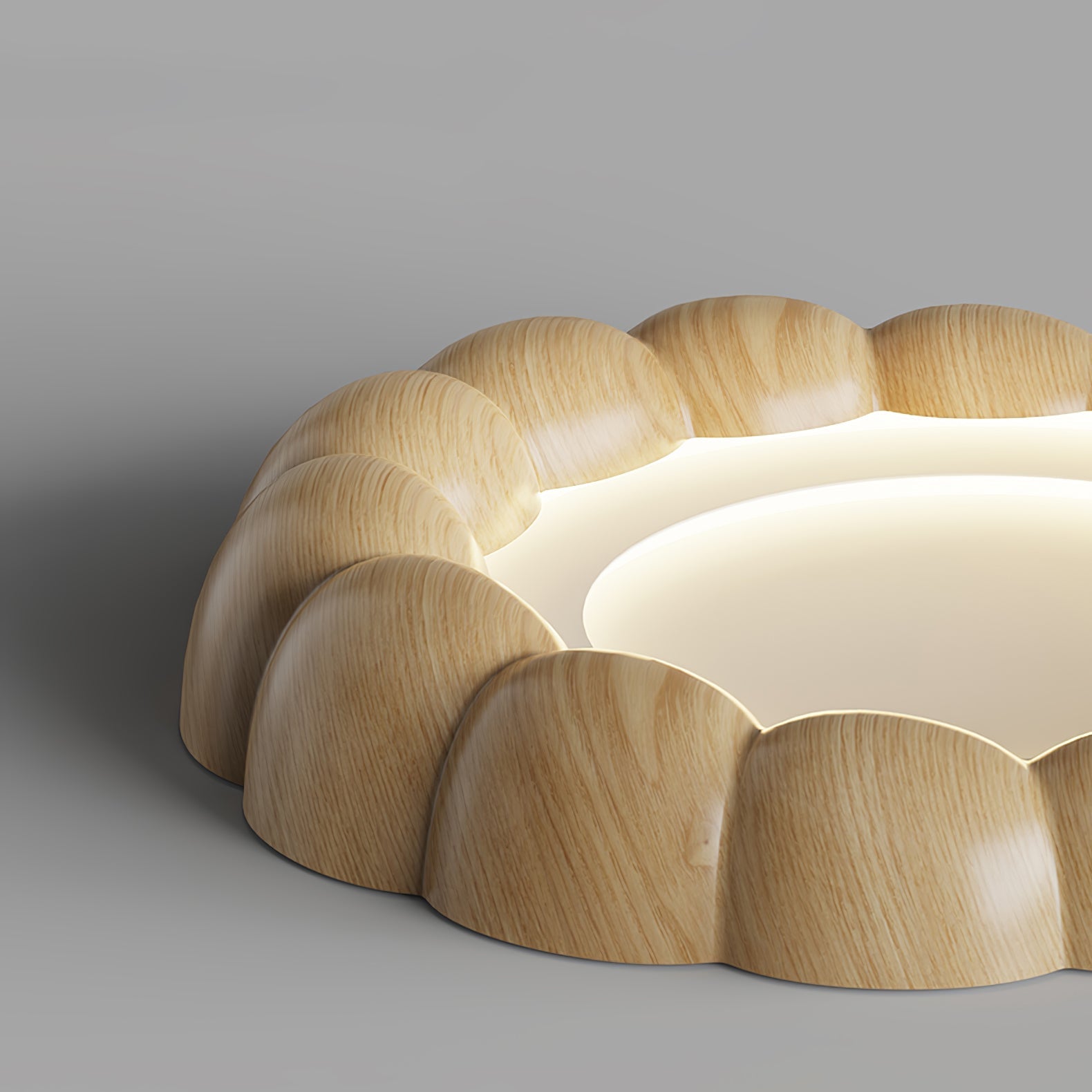 Faux Wood Ripple Ceiling Lamp - Blowlighting
