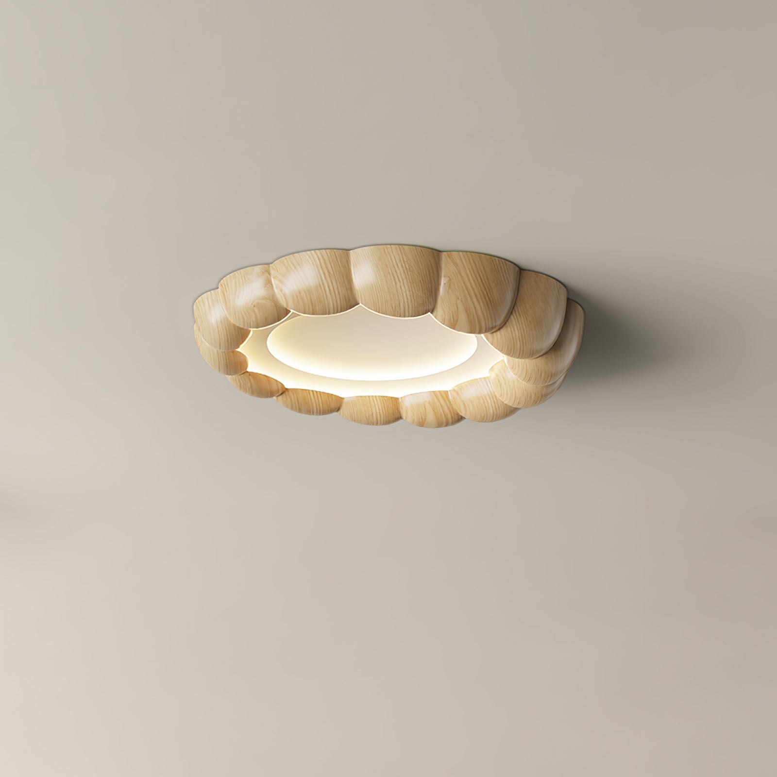 Faux Wood Ripple Ceiling Lamp - Blowlighting