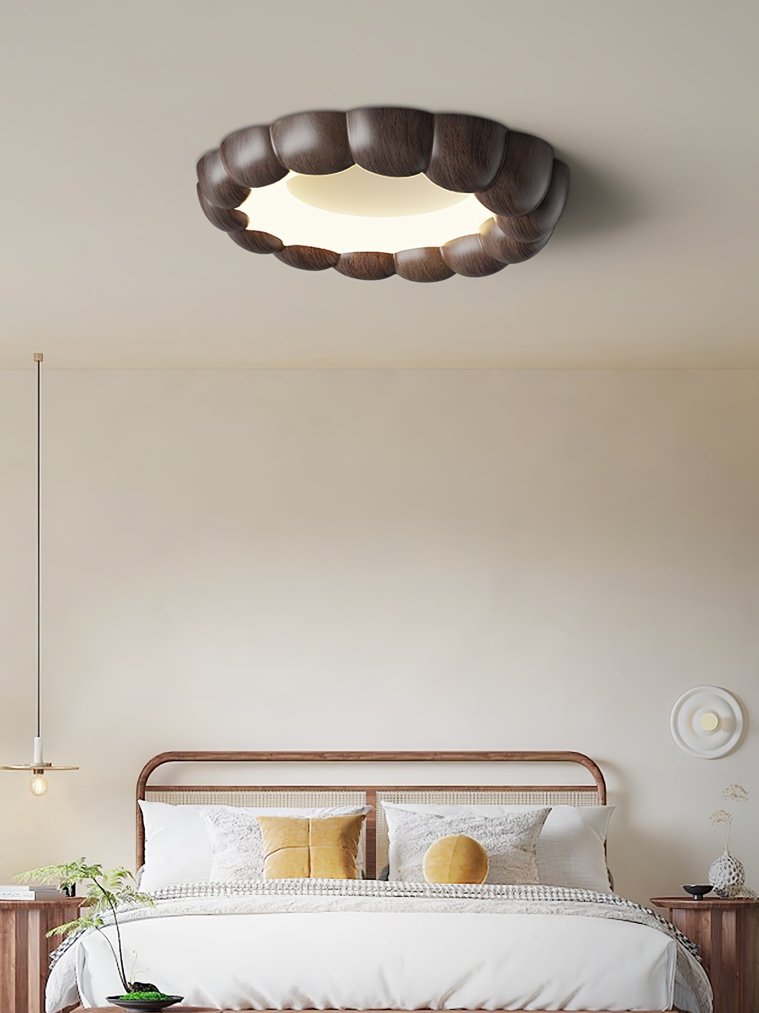 Faux Wood Ripple Ceiling Lamp - Blowlighting