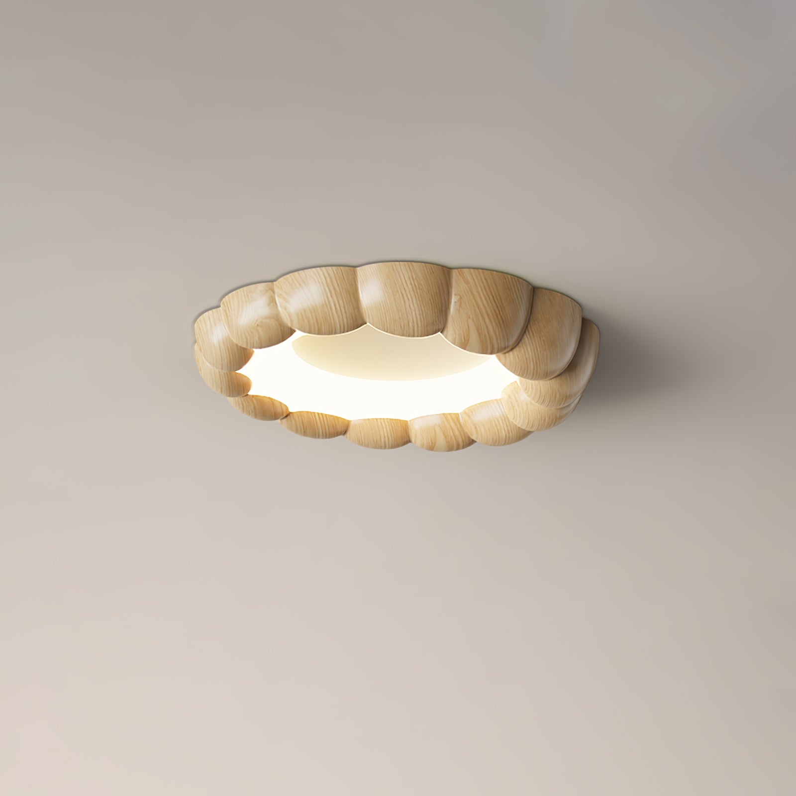 Faux Wood Ripple Ceiling Lamp - Blowlighting
