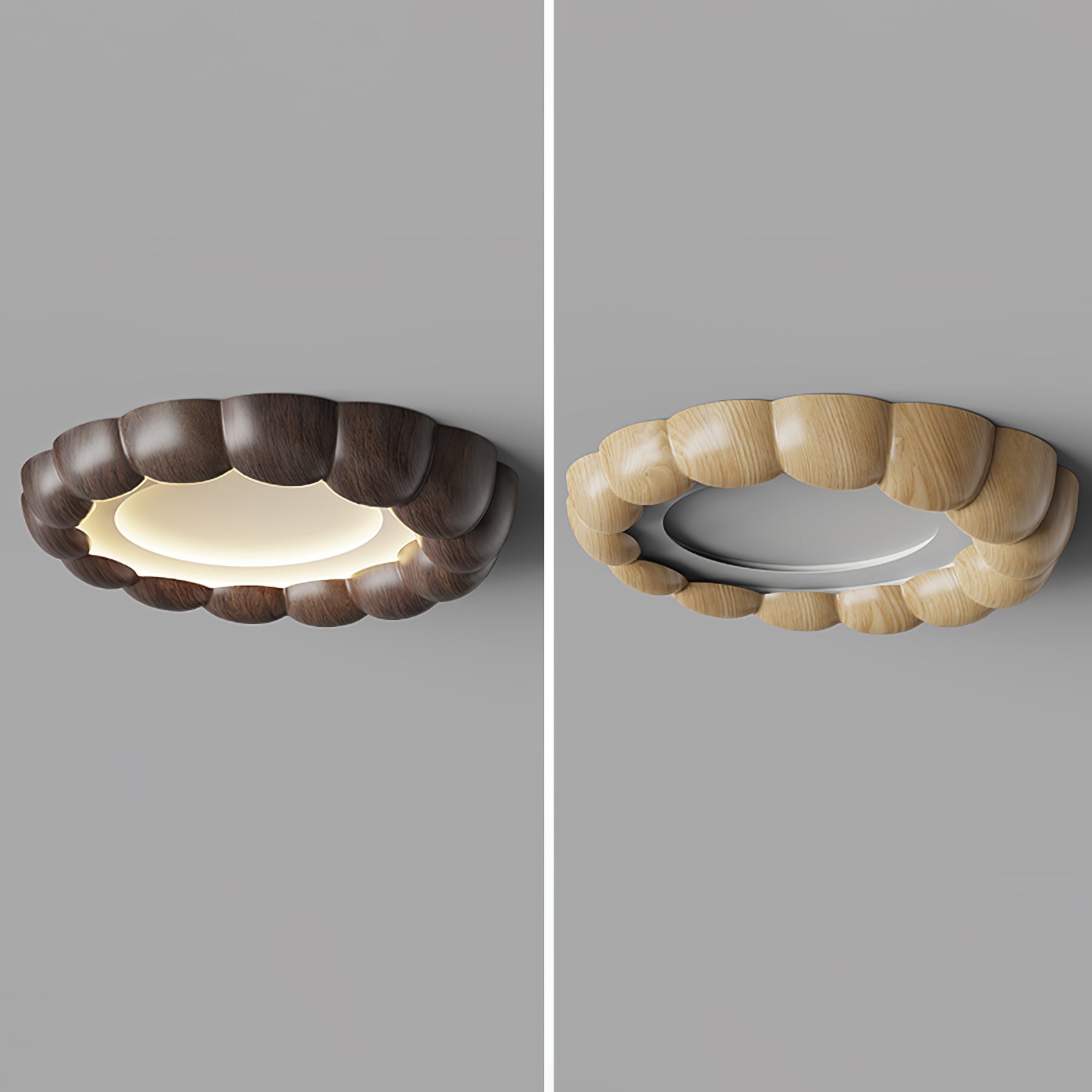 Faux Wood Ripple Ceiling Lamp - Blowlighting