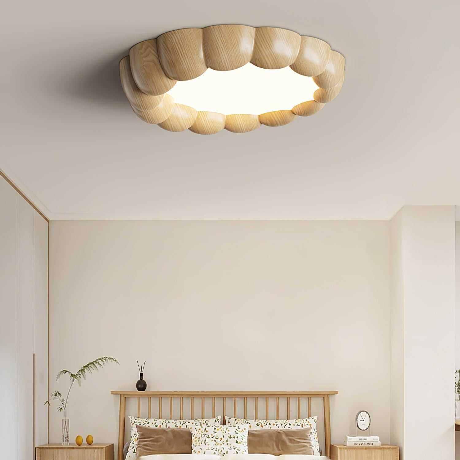 Faux Wood Ripple Ceiling Lamp - Blowlighting