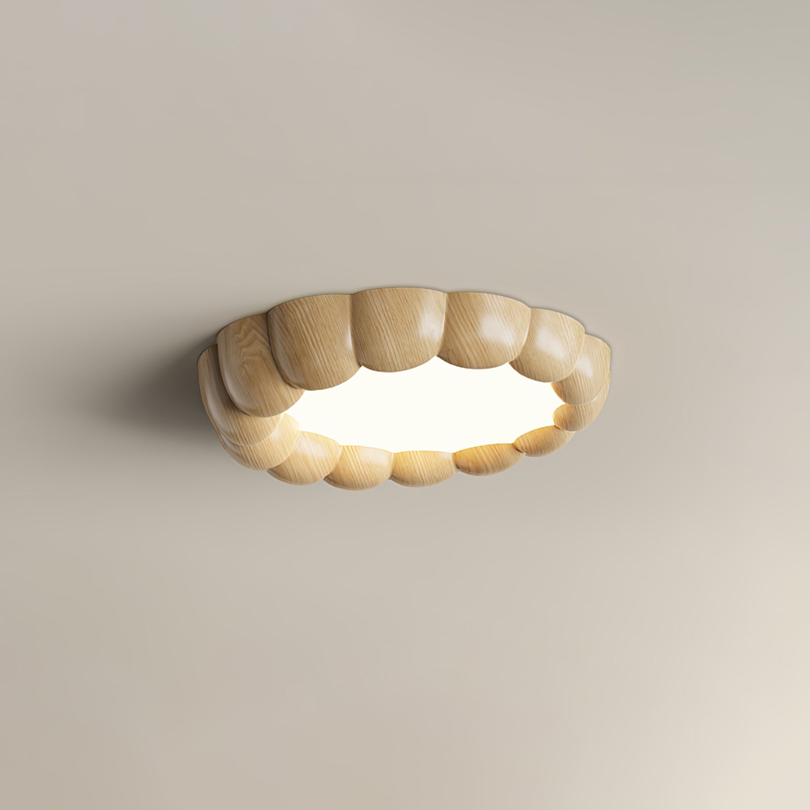 Faux Wood Ripple Ceiling Lamp - Blowlighting