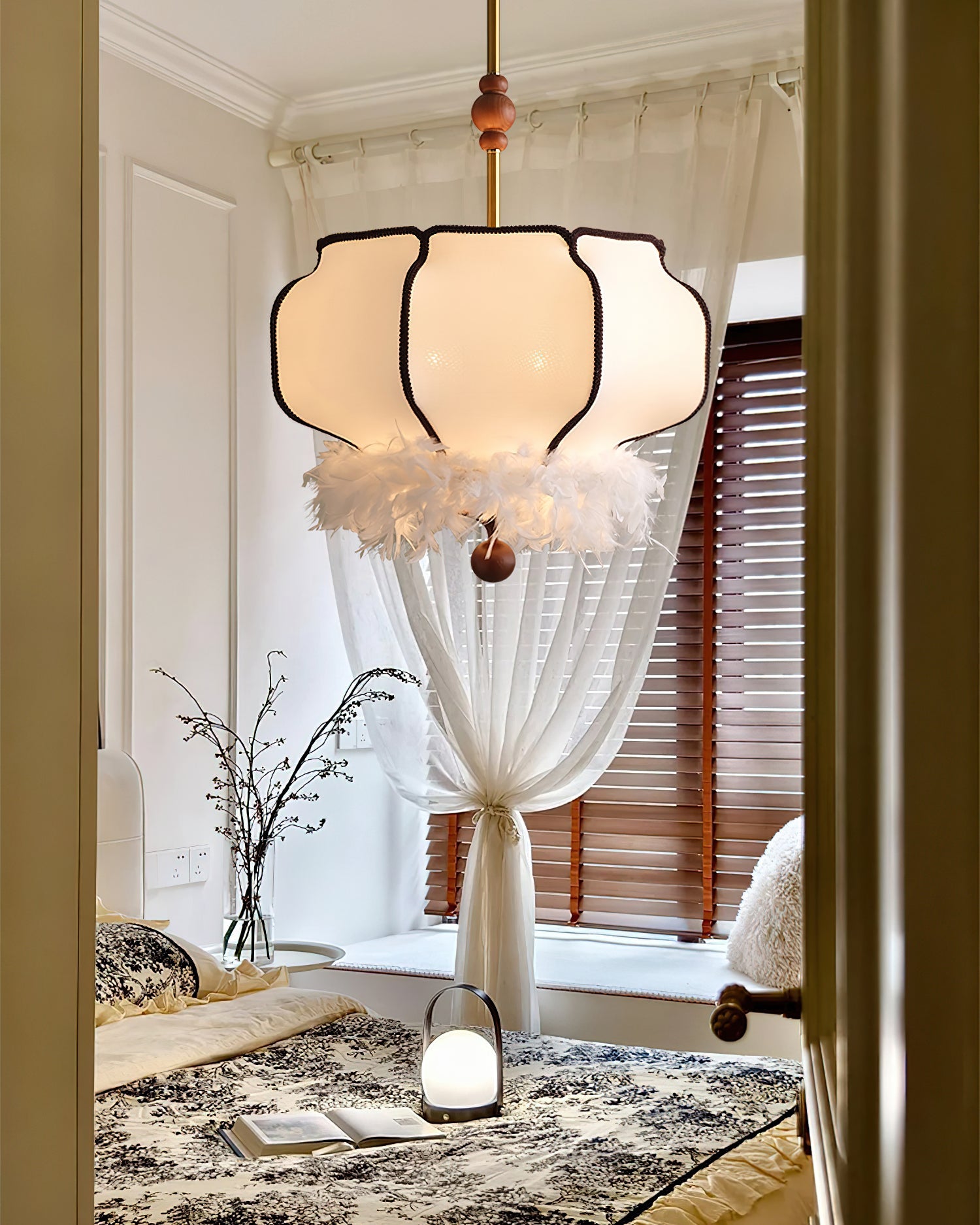 Feathered Lantern Pendant Light - Blowlighting