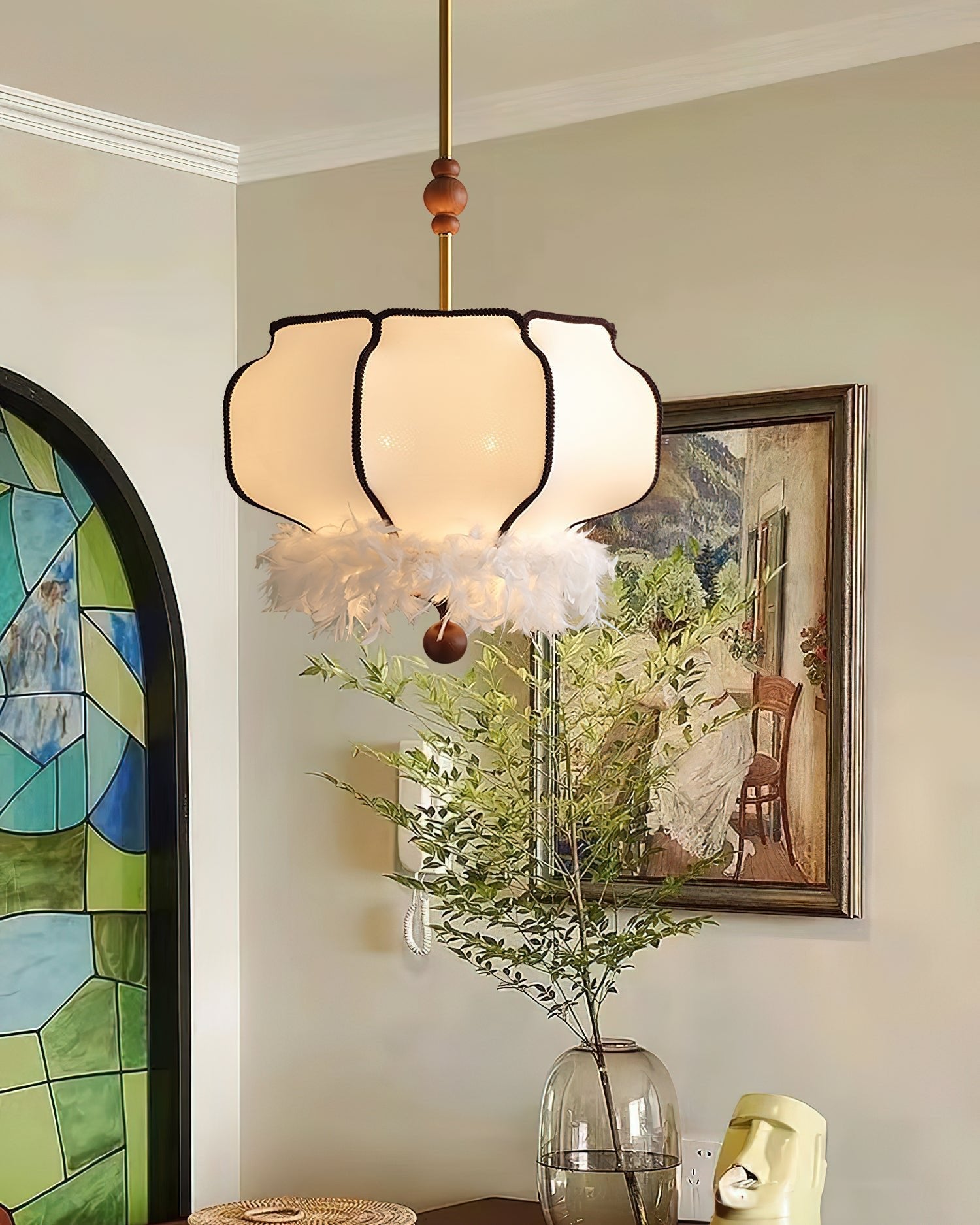 Feathered Lantern Pendant Light - Blowlighting