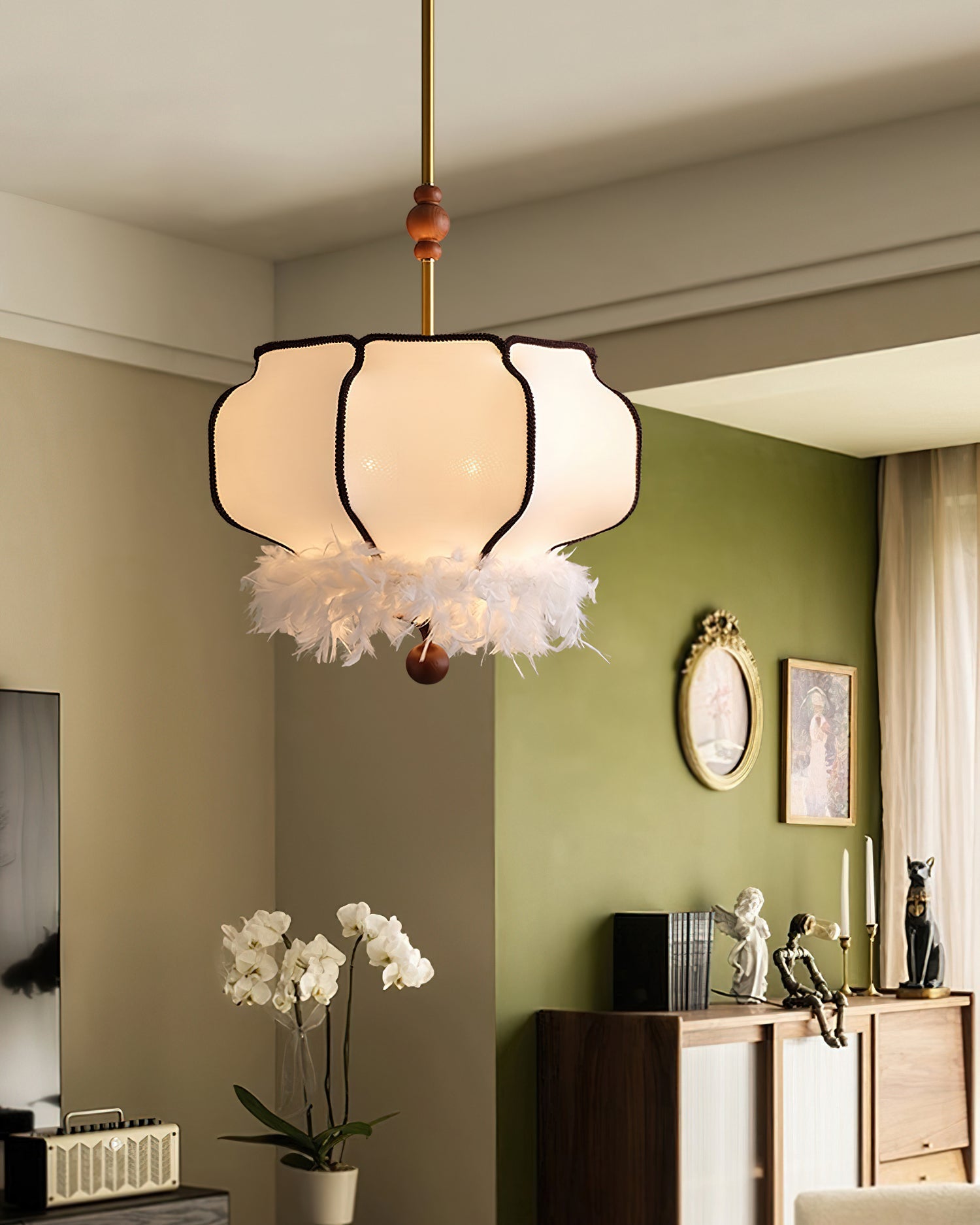 Feathered Lantern Pendant Light - Blowlighting