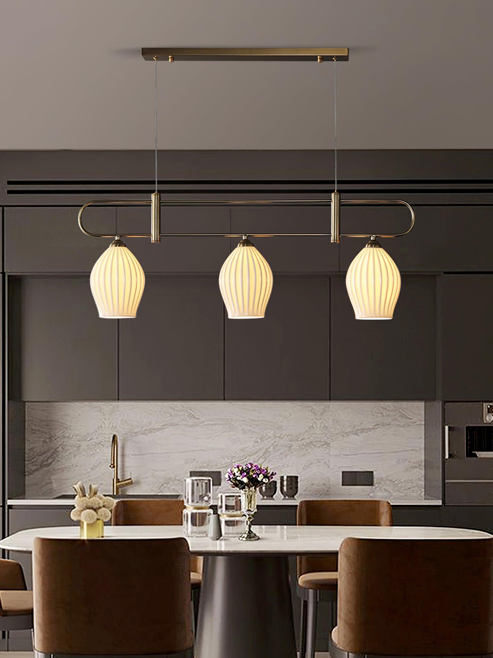 Arlirir Modern Minimalist Art Metal Ceramic Pendant Light - Blowlighting
