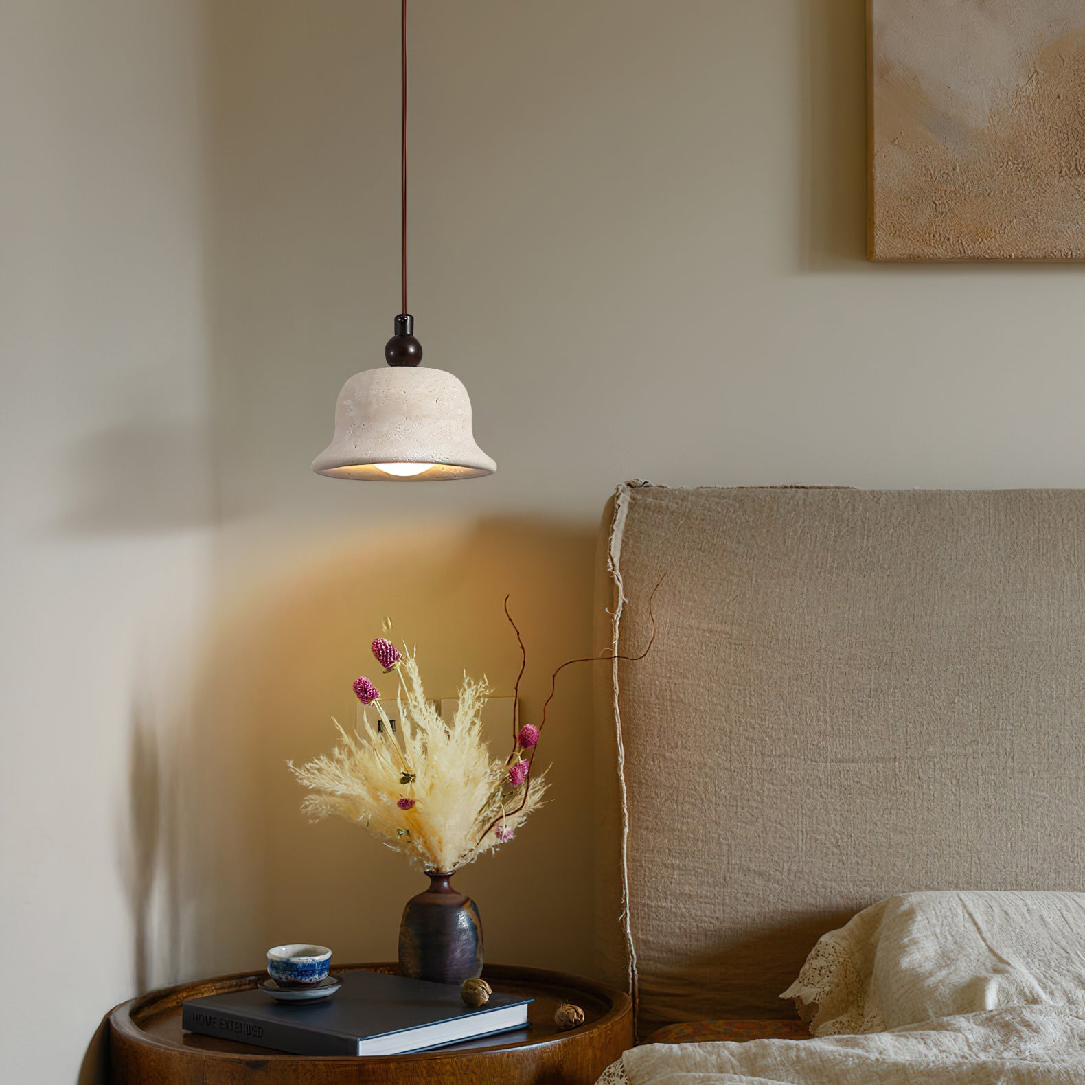 Fiorky Modern Travertine Pendant Light